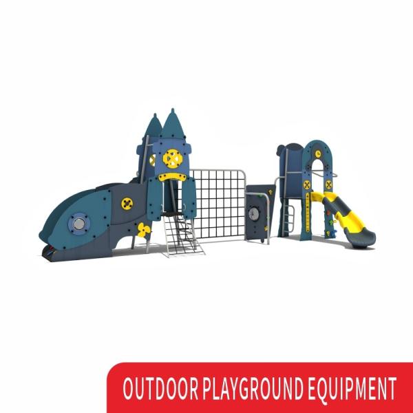 Equipamento de playground de crianças personalizado grande escorrega de plástico crianças ao ar livre