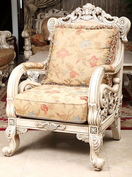 Two Seater Solid Wood Antique Luxurious Sofa Set French Country Living Room Furniture
