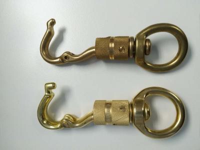 Solid Brass Round Swivel Eye Panic Snap Hook Quick Release Dog Leashes