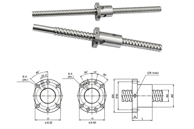 Precious Machined Ball Screw  SFU4005 Machine tool processing
