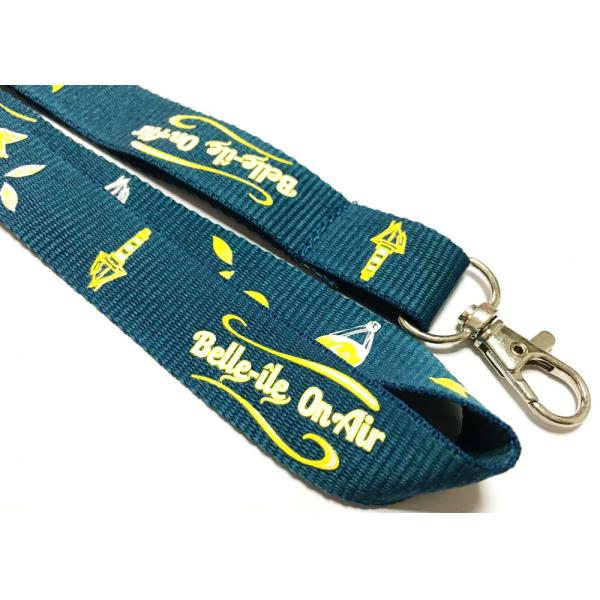 Beauty Flat Polyester Lanyard ,  Name Badge Lanyard Silk Screen Printing Logo