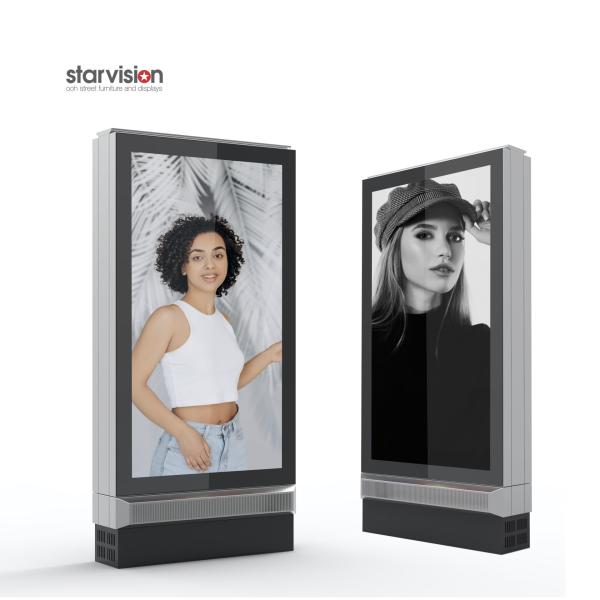 Anti Reflective Glass 2500cd/M2 55 Inch Digital Signage Display For Petrol Station