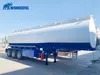 Road Train Crude Oil Tanker 50000 Liters 5 Compartments Petrol Bitumen Chemical South Africa Uganda High Capacity Fuel Tank Trailer
