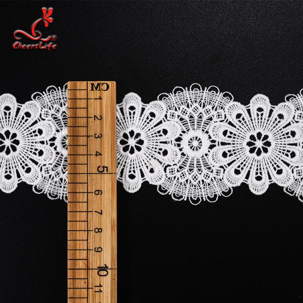 Вышивка цветка отделки шнурка оптовой отделки шнурка простирания отделки шнурка плоская