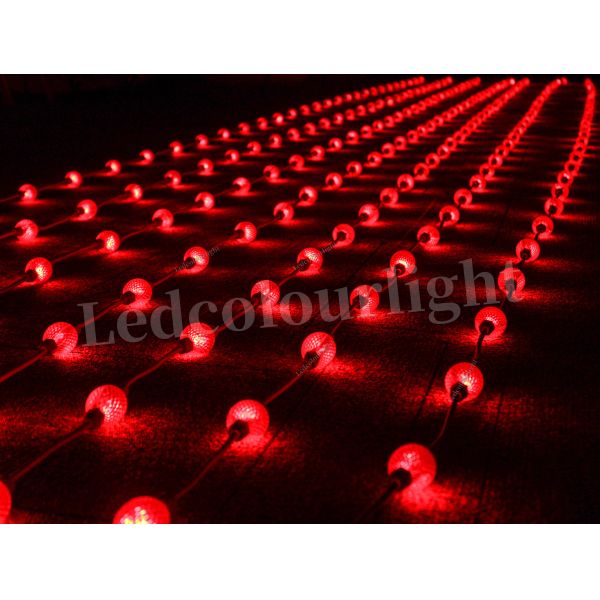 35mm Diameter DMX512 Controllable RGB LED Ball Light String with Custom Spacing