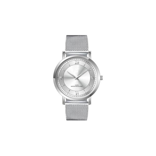 Interchangeable Strap Stainless Steel Quartz Dress Watch SS Back Cover