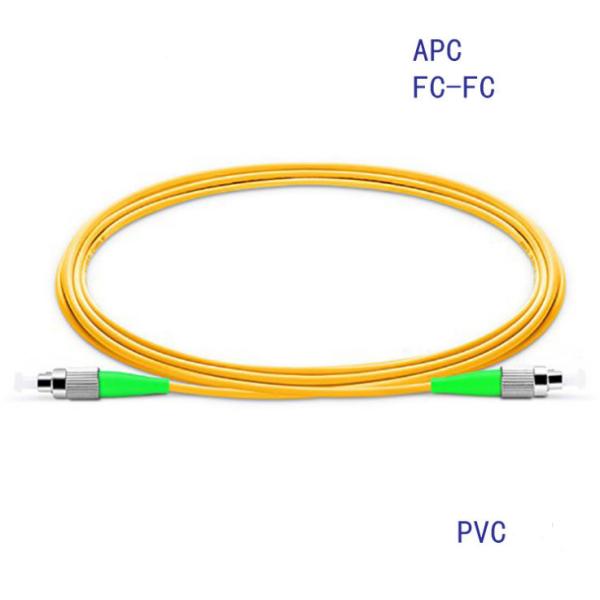 High Quality FC-FC/APC Single Mode Simplex Fiber Optic Patch Cord With High Return Loss