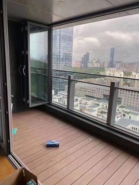 Porta de vidro temperado de alumínio moderno, portas de alumínio duplicadas revestidas em pó