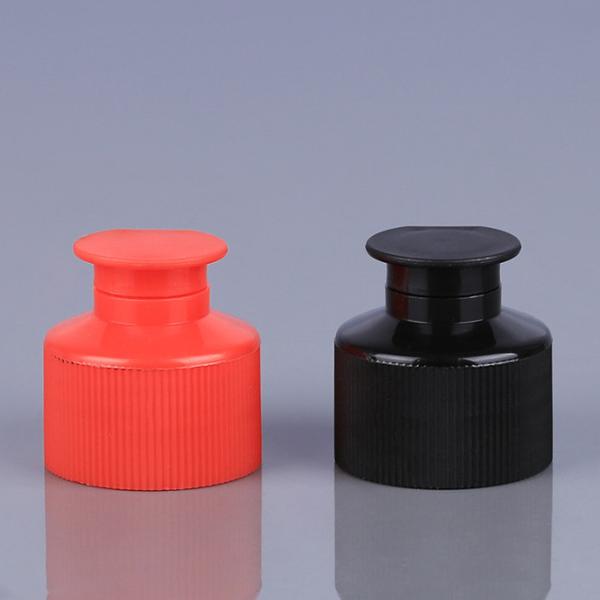 24mm 28mm Plastic Flip Top Caps For Bottles Red Black