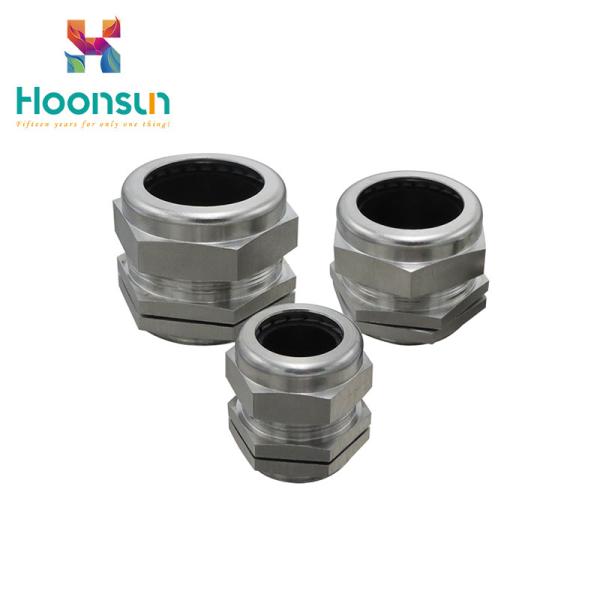 IP68 Cable Connector Stainless Steel Cable Gland , CE Metal Cable Gland