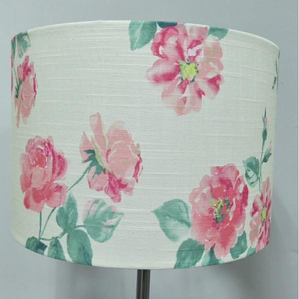 Pink Flower Digital Print Lampshades 300*200mm E14 E27 Socket
