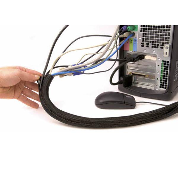 Fil électrique noir/bleu de chaleur de manchon de câble durable de preuve,