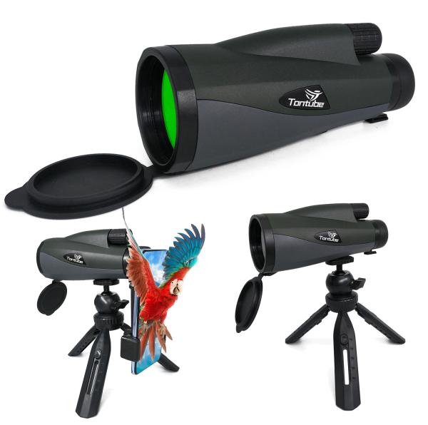 12x60 Handheld Monocular Large Prism Bak4 Telescopio For Bird Watching Best Gifts