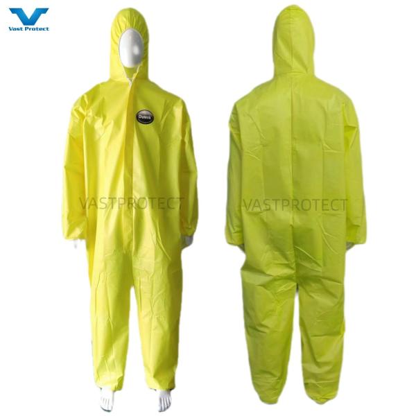 CAT III Standard Orange SMS Microporous Disposable Coverall para vestuário de protecção