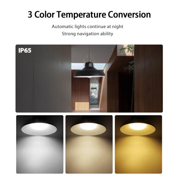 270° Beam Angle Solar Chandelier Color Temperature CCT 6000K-7000K Hanging Lamp Remote