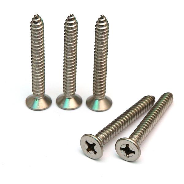 A2 304 Grade Stainless DIN7982 Countersunk Head Self Tapping Screws Phillips Drive Recess