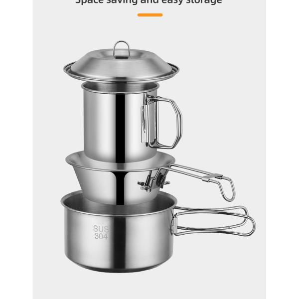 304 Stainless Steel Outdoor Multifunctional Multi Person Camping Picnic Set