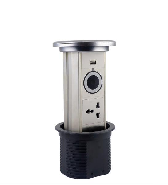 Intelligent Kitchen Pull Up Socket Desktop Power Sockets With USB Port