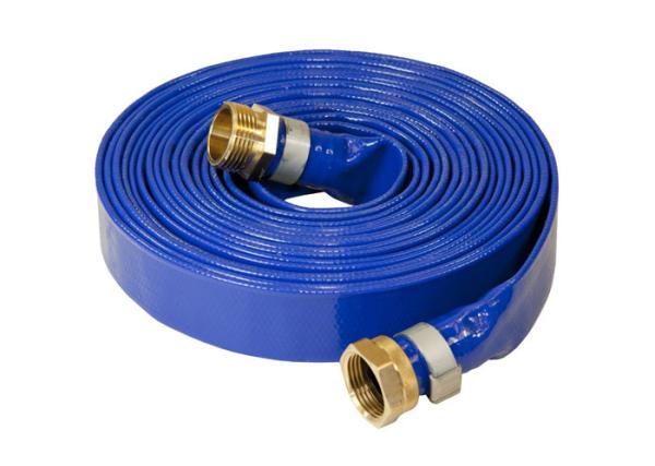 Durable PVC Layflat Hose / Pipe UV Resistant Flexible With Coupling Fittings