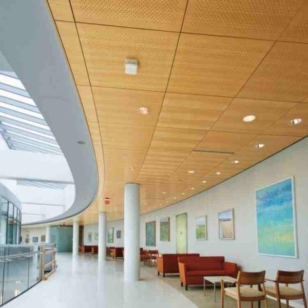 Panneaux de bois acoustique perforé de placage naturel décoratif de catégorie E1