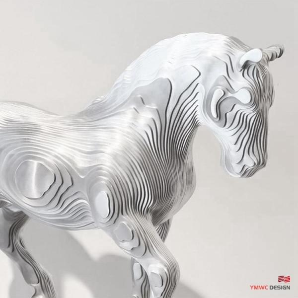 Custom Metal Animal Statues Large Stainless Steel Horse Sculpture for Art Decoration