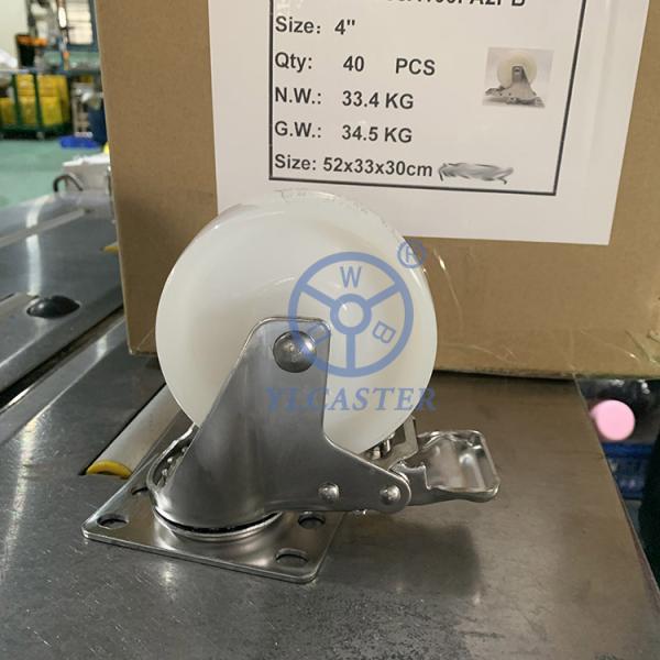 Рицинусы SS 5 дюймов с рицинусами плиты нейлона бортового замка твердыми подгоняют