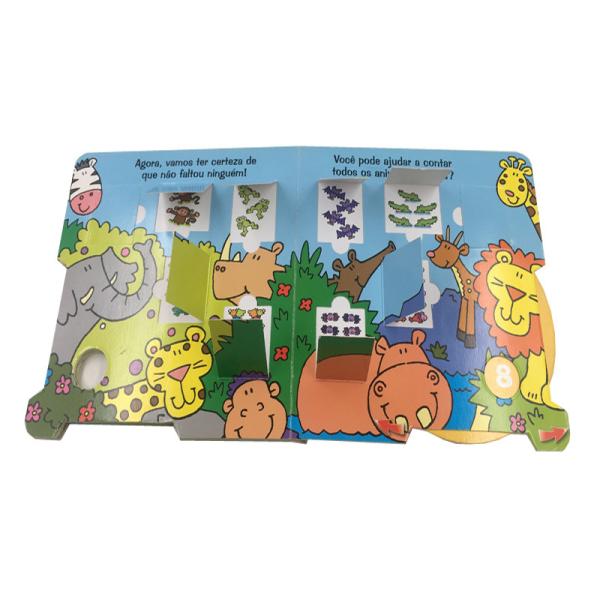 Matte Lift The Flap Board Book With Die Cut Shape / Small Board Books For Toddlers