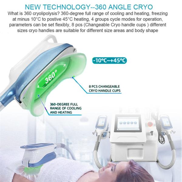 6 в 1 Cryolipolysis уменьшая сало машины уменьшите формировать тела замораживания 360 градусов жирный