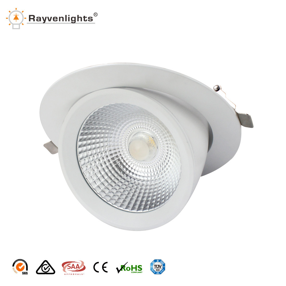 Ветроуловитель Downlight 40W 30W 20W 50W СИД УДАРА шайбы стены карданного подвеса ротатабельный