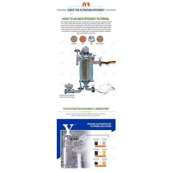Honey Extractor Processing Machine Industrial Filtration System Stainless Steel Automatic Self Cleaning Scraper Filter Housing