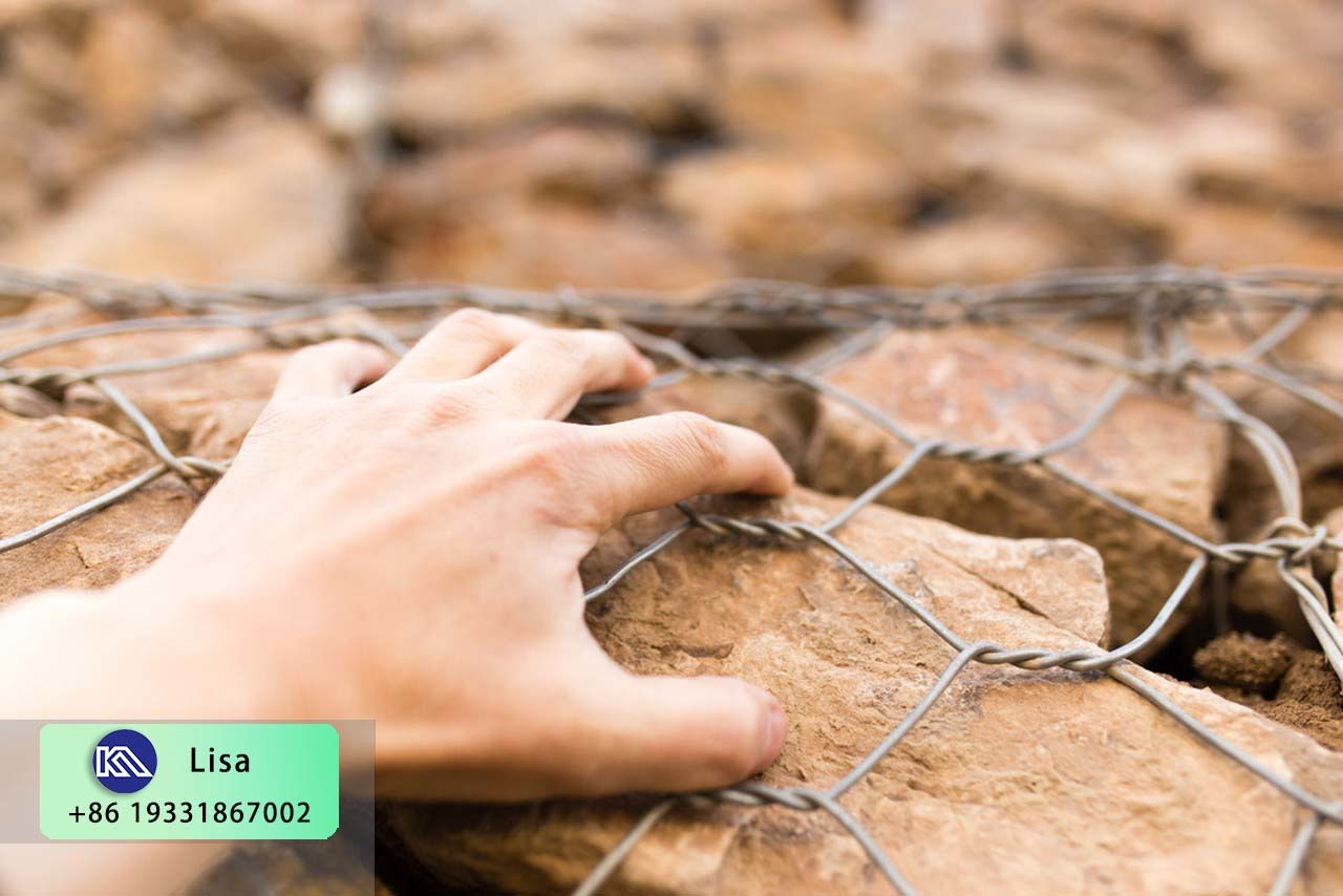Wholesale Price Slope Protection 2x1x1m PVC Crimped Woven Hexagonal Gabion 80x100mm Durable Galfan Galvanized Gabion Box Basket