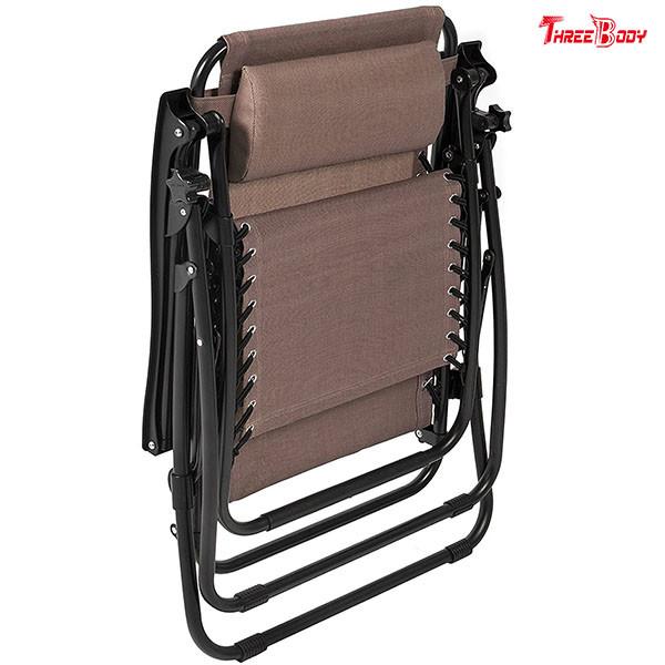 Adjustable Pool Outdoor Patio Lounge Chairs Brown UV Resistant 38 X 26 X 9.5 Inches