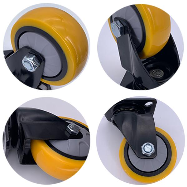 Колеса рицинуса обязанности TPE плиты шарнирного соединения средние с ядром PP 3 дюйма