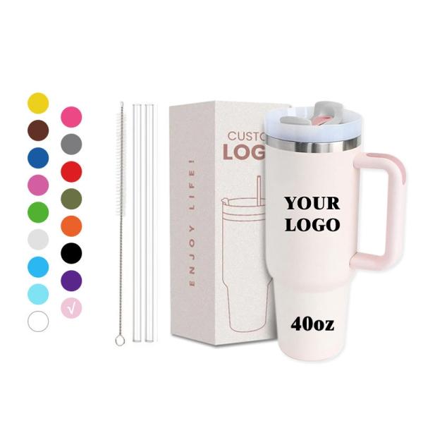 Portable 40oz Stainless Steel Travel Tumbler With Handle for General in Outdoor Sports