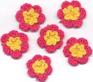 vintage crochet cup mats round motif doilies Crochet Applique headband flowers boutique