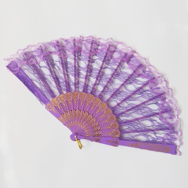 [I AM YOUR FANS] Hot Selling Lace Wedding Hand Fans Folding Fan Plastic Hand Fan