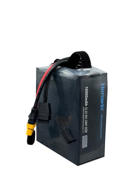 Herewin Battery 14S 53.2V 16000mAh Soft Pack 25C LiPo Battery For Drones