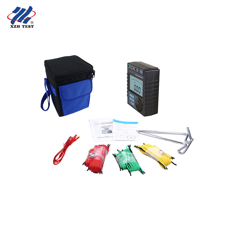 Digital Ground Resistance Tester 0.01-2000Ω Earth Resistance Meter for Solar Wind Farm Earthing Testing | XHDJ705