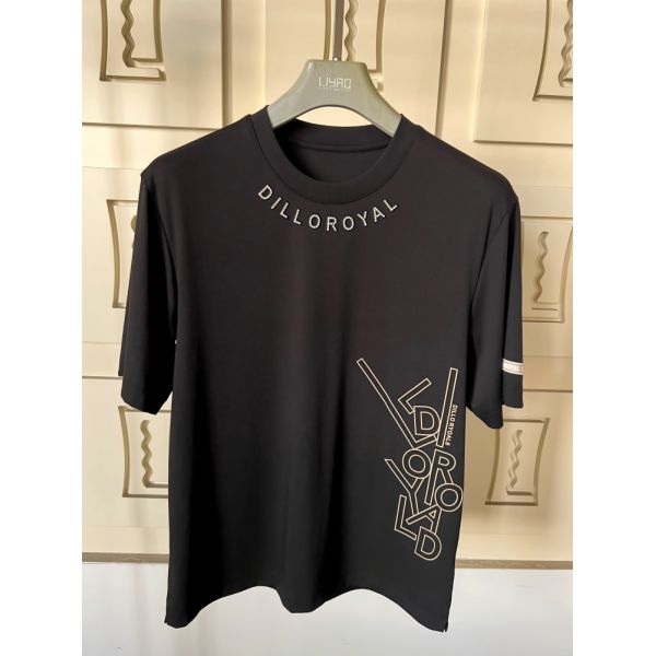 Crew Neck T-shirts | Rhinestone Logo & Graphic Design Jersey Men T-shirt OEM/ODM Manufacture