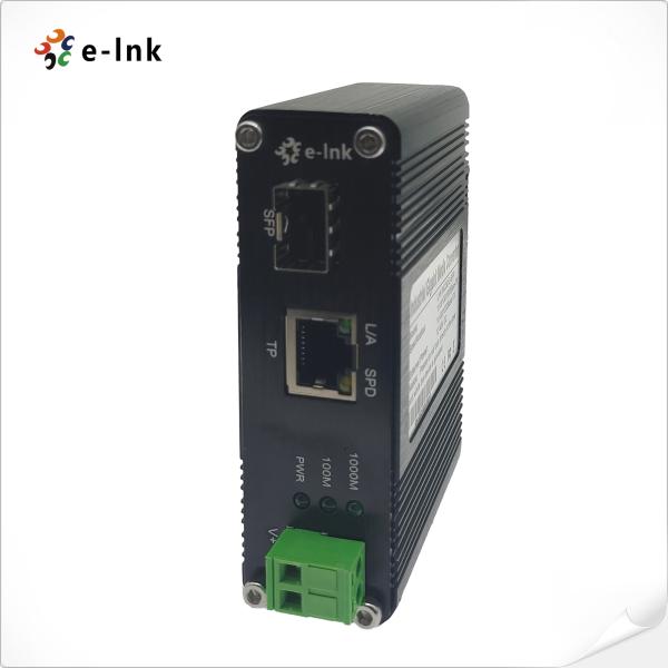 Mini Industrial 10/100/1000Base-T a 100/1000Base-X SFP Ethernet Convertidor de medios