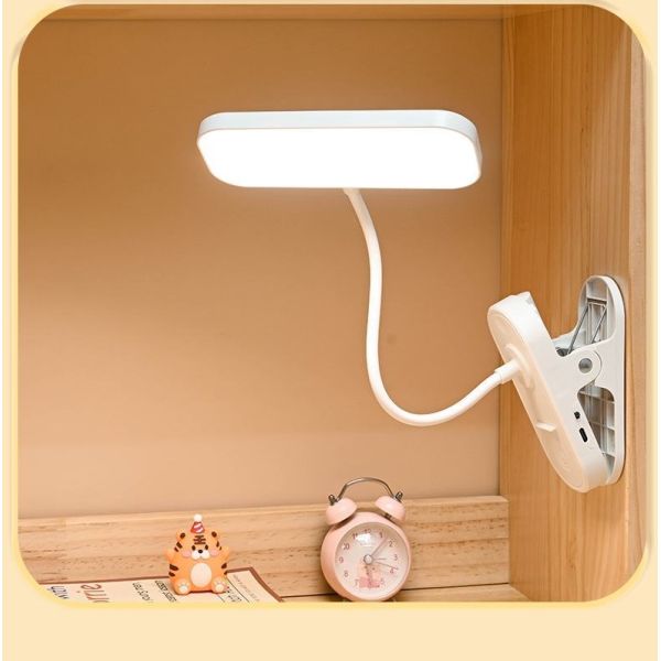 Modern Touch Table Lamps with Flexible Clip Dimming Desk Lamp-Battery Powered for Reading & Study Decorative Clamps