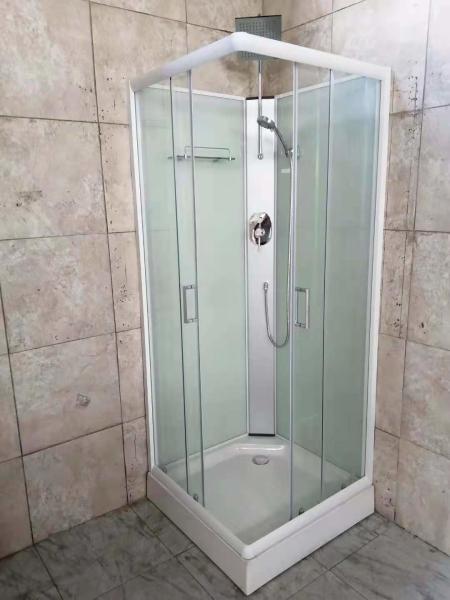 White Background 4mm Glass Square Shower Cabin 80X80cm