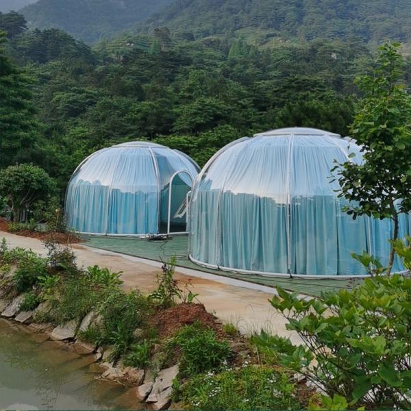 Farmho Green PC Outdoor Bubble Tents Thermal Management Space Saving