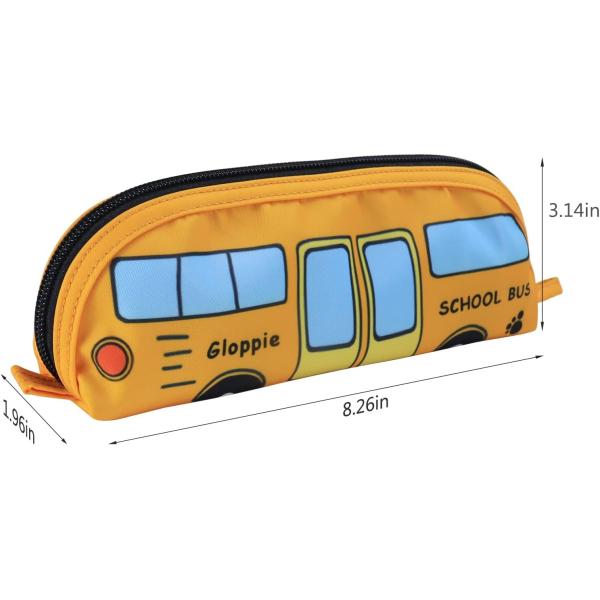 Gloppie Cute Pencil Case Kawaii Pencil Pouch Small Pencil Case Simple Pencil Bags with Zipper Pen Case Bus Pen Case,