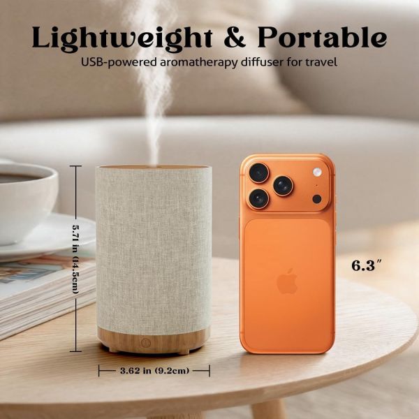 Fabric Material Aurora Light Aroma Diffuser 100ml Essential Oil Humidifier With USB Cable for Home Use Gift