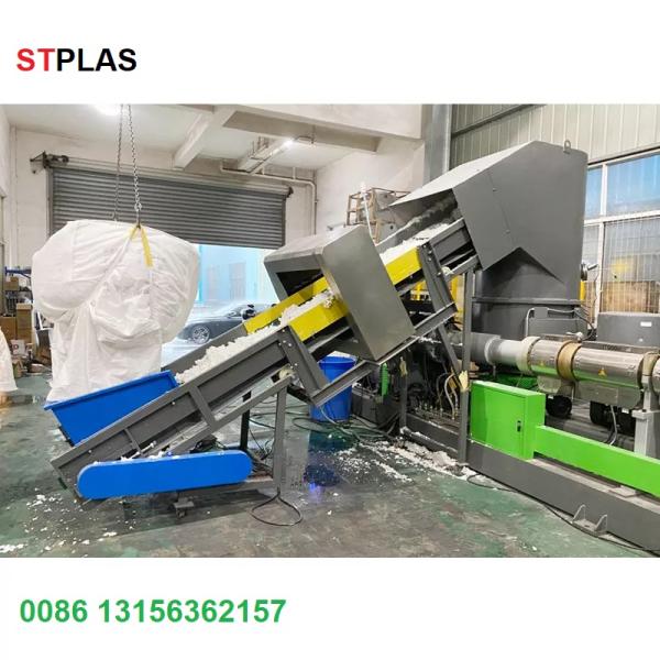 400kg/Hr  LLDPE Waste Plastic Single Screw Plastic Extruder Machine
