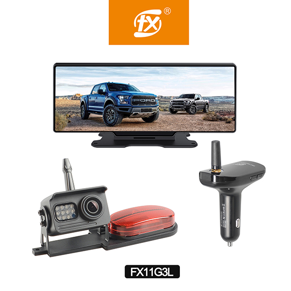 12 Inch Big Mirror DVR Reverse Backup Camera AHD Car Charger Receiver