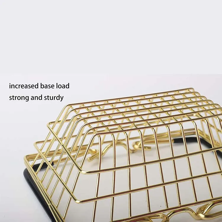 Портативная милая корзина для хранения мини металлическая золотая корзина для покупок с ручками