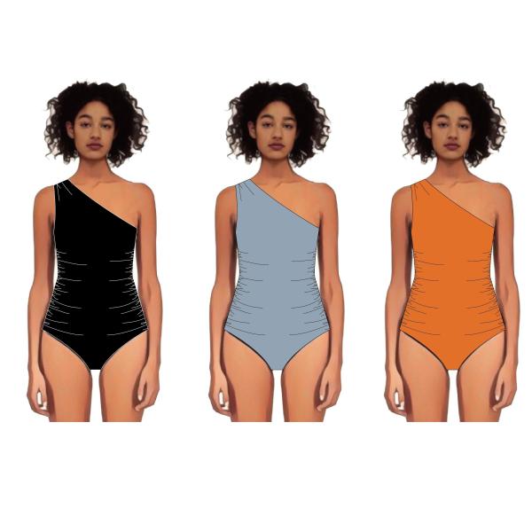 Custom High Waist Fitness Bikini One Piece Women Swimwear AS SHOW 82%Nylon 18%Elastane
