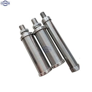 Нержавеющая сталь проволока закрученный экран клинообразный дно отверстия нефтегазового контроля трубы Металлический экран